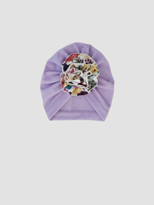 Frankie Raine ZQ Merino Rose Turban - Lilac