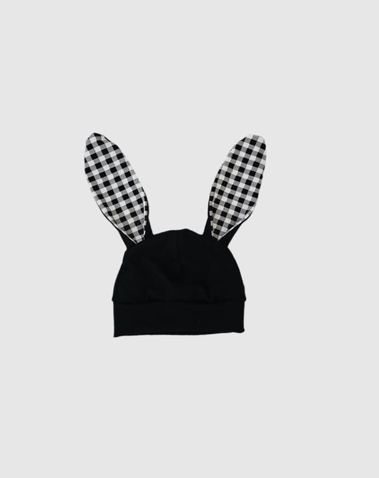 Frankie Raine ZQ Merino Bunny Hat - Black Gingham