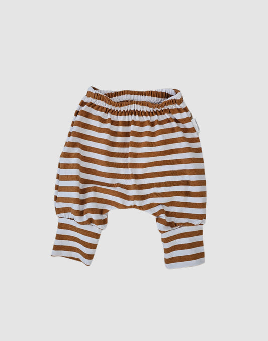 Frankie Raine Cotton Harem Pants - Golden Stripe