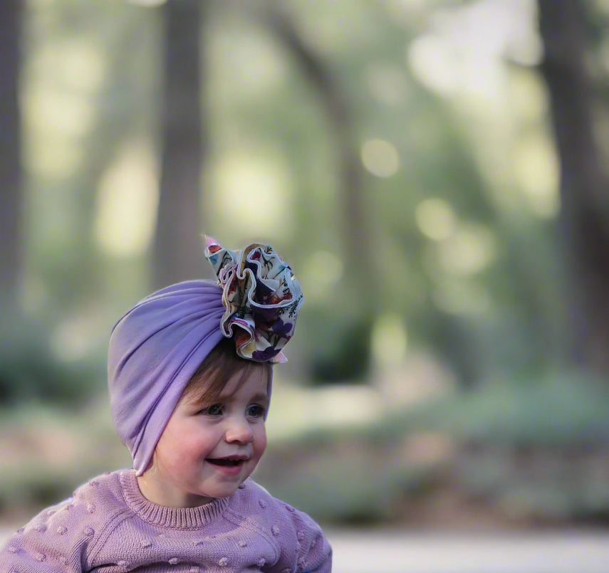 Frankie Raine ZQ Merino Rose Turban - Lilac