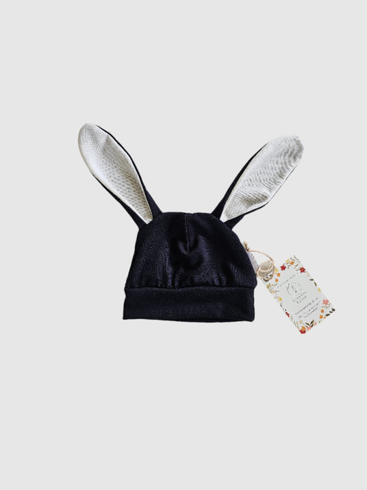 Frankie Raine Limited Edition Navy ZQ Merino Bunny Hat