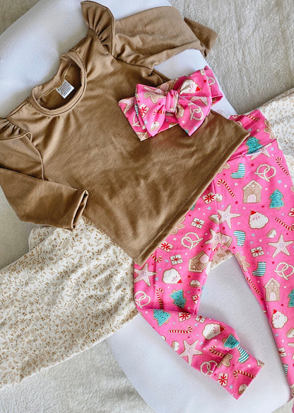 Frankie Raine  ZQ Merino Flutter Sleeve Tee - Biscotti